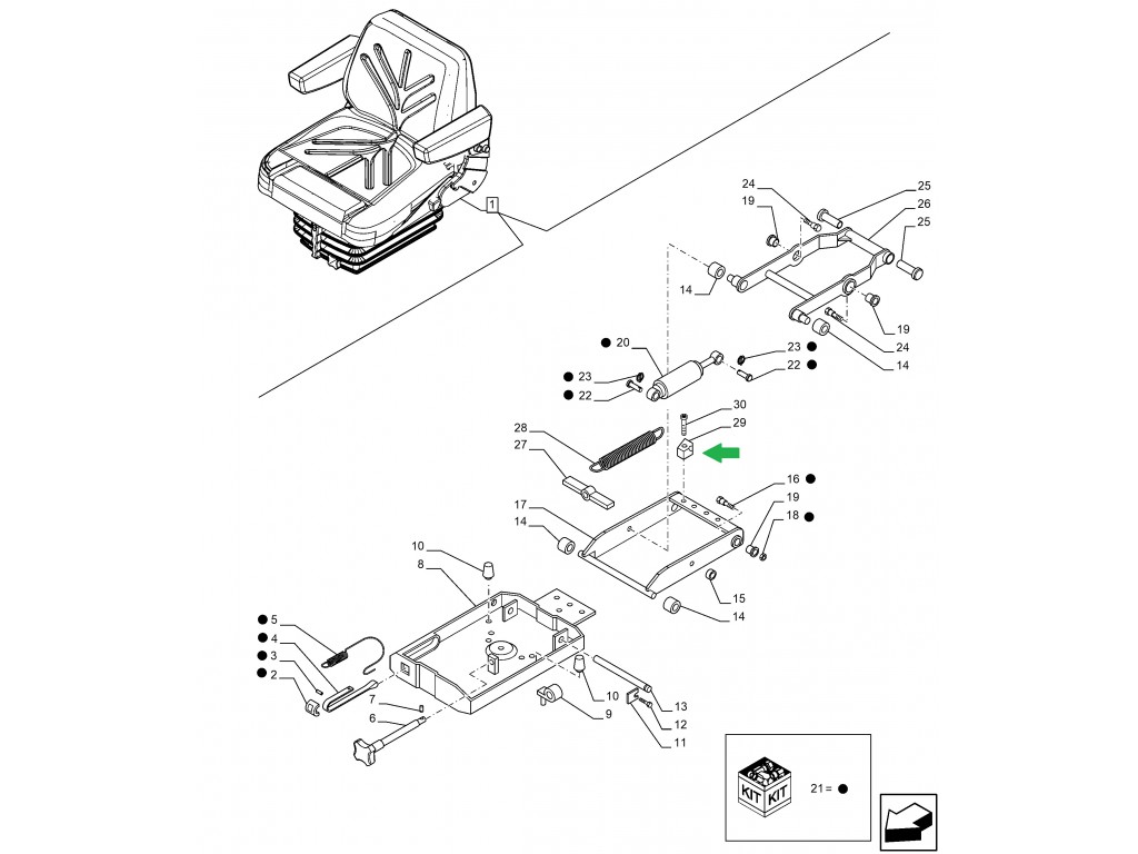 5080224 - KOLTUK YAY ÇEKME PLASTİĞİ